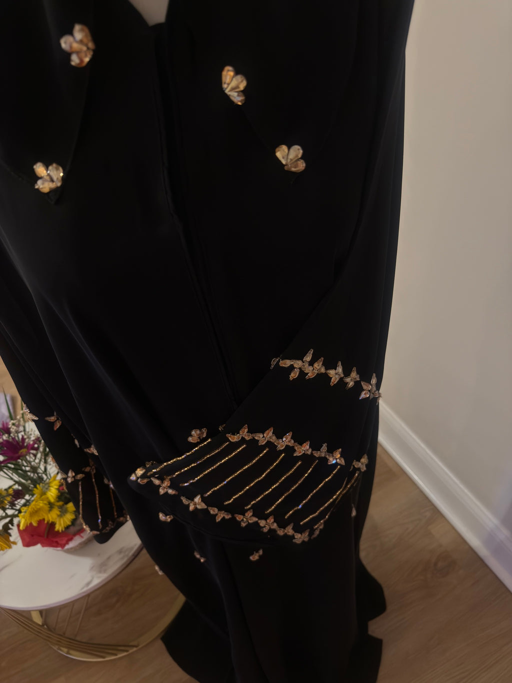 Golden Petal Abaya